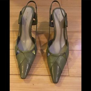 Textured Green heels